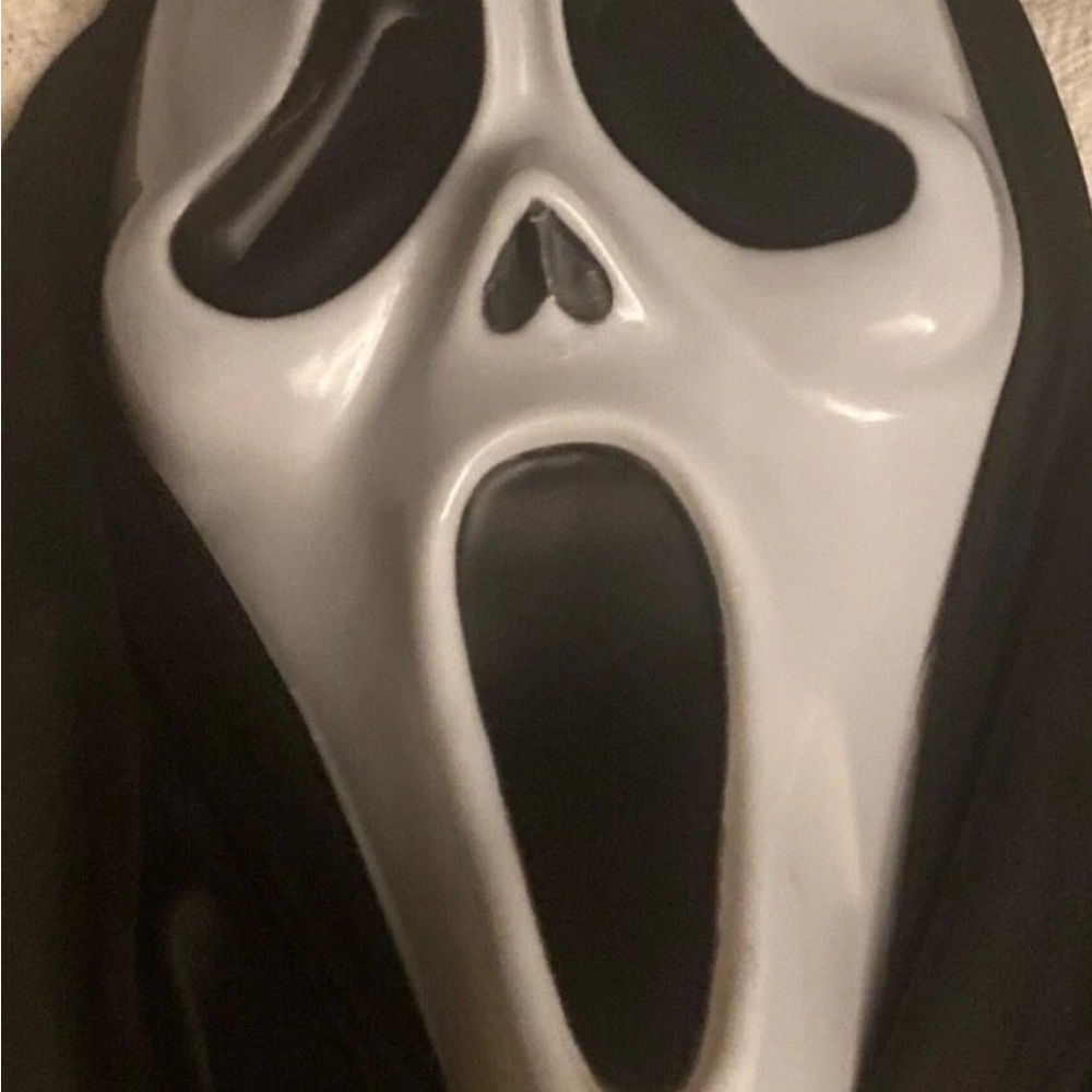 Spooky Ghost Face‎ Party Hat - Black and White